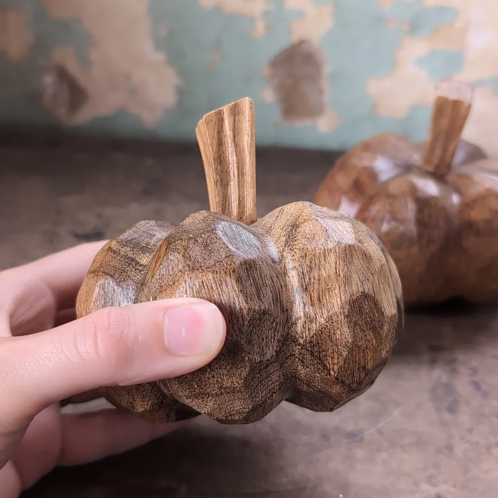 Rustic Wooden Pumpkins - Picture 3 of 5